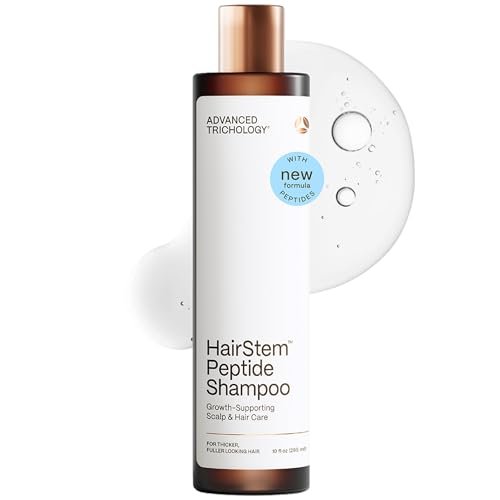Hairstem™ Peptide Shampoo for Hair Growth – Peptide-Infused for Fuller, Stronger Looking Hair | Copper Tripeptide-1, Biotinoyl & Acetyl Peptides + Botanical Nutrients Avelisse