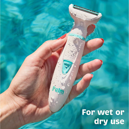 PalmPerfect Rechargeable Women's Shaver – Waterproof Electric Razor with LED Light, Wall Mount & USB Charging Avelisse