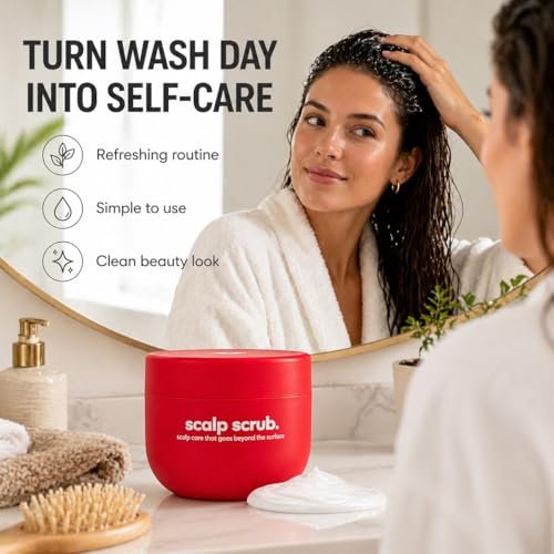 Scalp Scrub Comfort Balm - Itchy Scalp Relief with Avocado Oil & Grapefruit Extract, Natural Cooling Sensation, 3.4 Fl Oz Avelisse