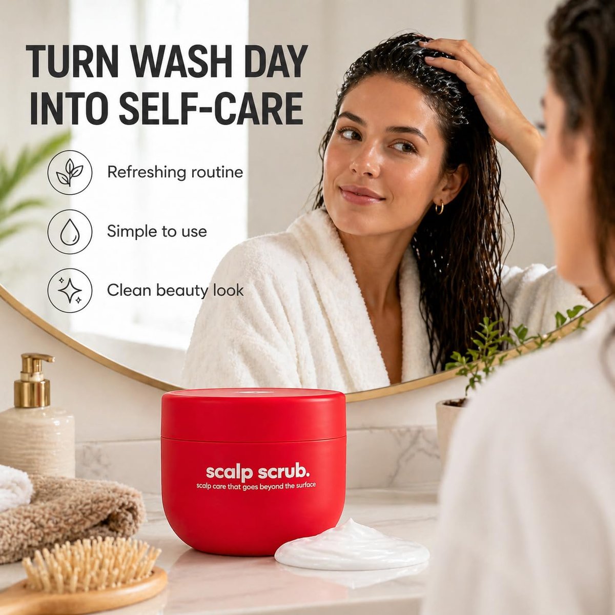 Scalp Scrub Comfort Balm - Itchy Scalp Relief with Avocado Oil & Grapefruit Extract, Natural Cooling Sensation, 3.4 Fl Oz Avelisse