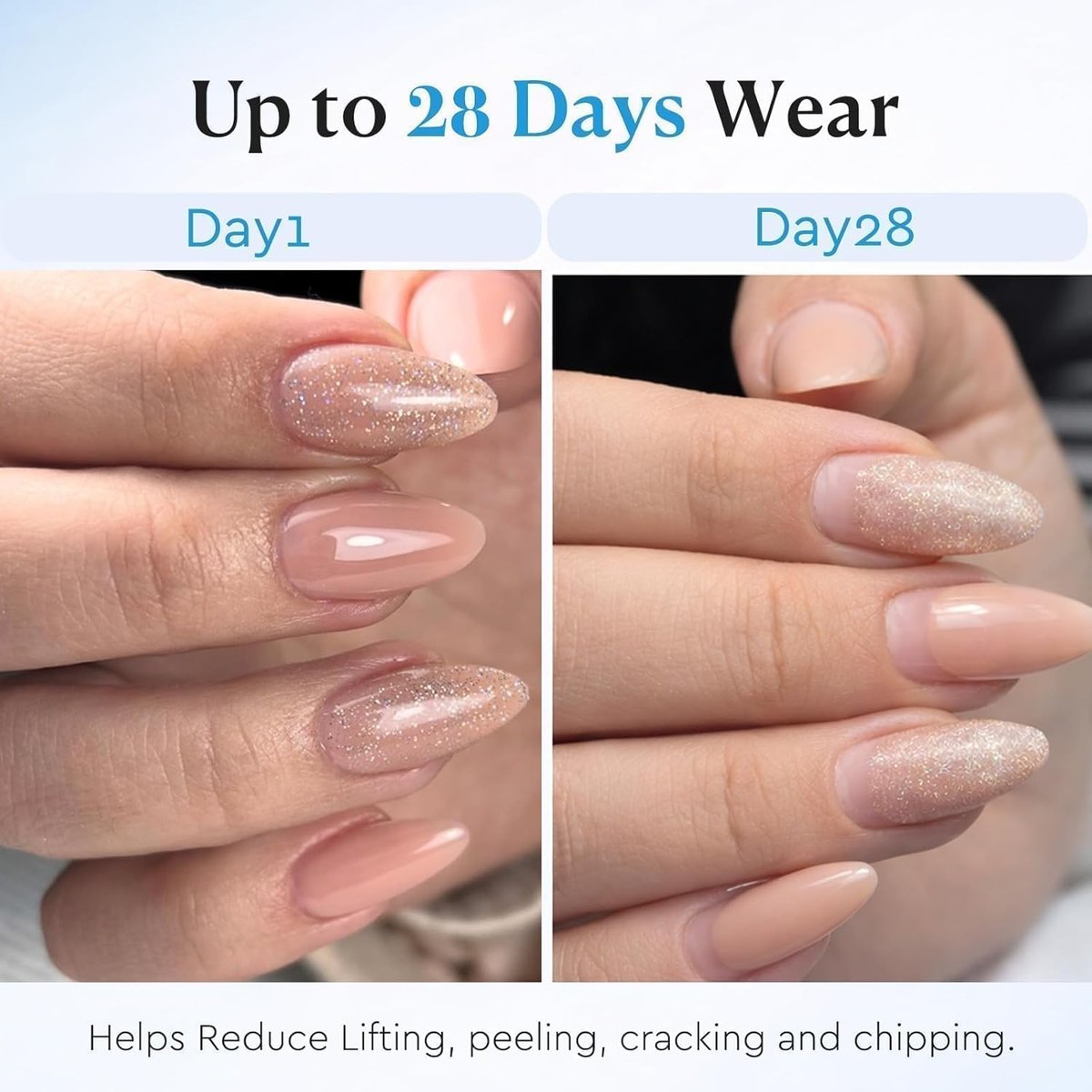 AZUREBEAUTY 15ml Rubber Base Gel Polish and No Wipe Top Coat Set – Builder Base Coat & Ultra Shine Top Coat for Thin, Weak, Brittle Nails – Self-Leveling, Long Lasting - görsel 7