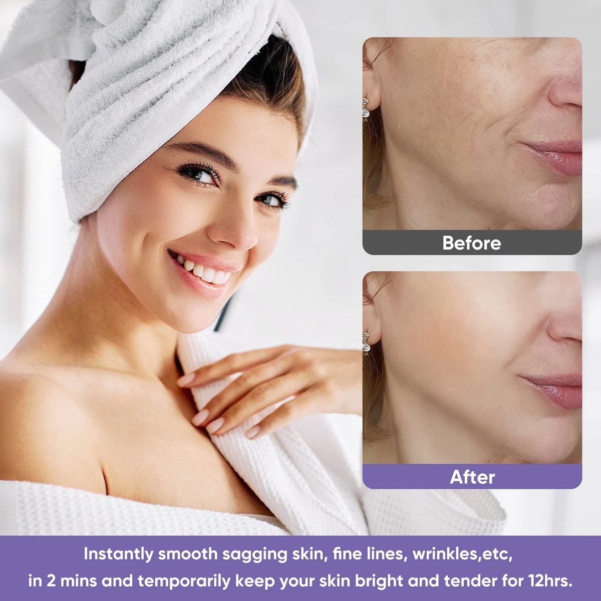Instant Face Lift Cream - Skin Tightening Cream for Face & Neck, 2-Minute Rapid Wrinkle Remover & Puffy Eyes Treatment, Invisible Formula for Sagging Skin & Daily Makeup Prep Avelisse