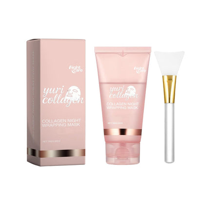 Yuri Collagen Night Wrapping Mask – Overnight Peel Off Face Mask with Collagen, Hydrating & Firming Sleeping Mask for All Skin Types, 2.53 Fl Oz Avelisse