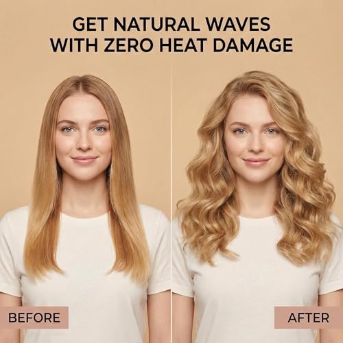 Heatless Curls Overnight Hair Curlers - 3 Pcs No-Heat Curling Rod to Sleep In and Shower Cap, Velvet Hair Rollers with Satin Wrap Avelisse