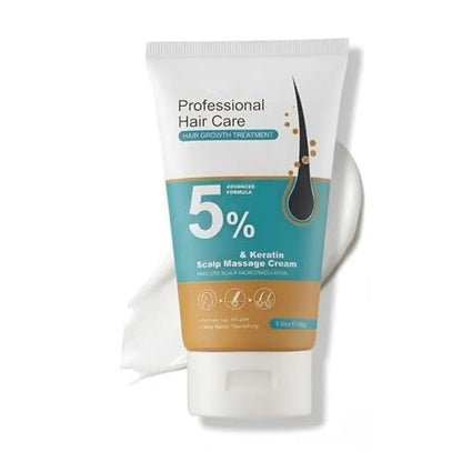 5% Minoxidil Hair Growth Scalp Massage Cream with Rosemary & Biotin - Professional Anti Hair Loss Treatment for Men & Women