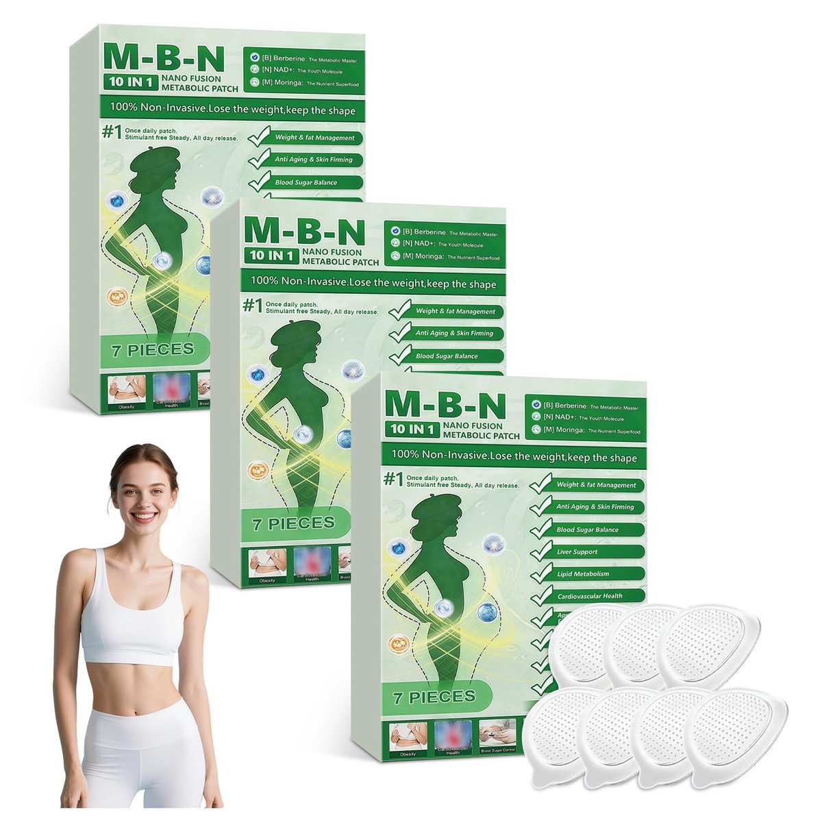 HENGRUNXIN Moringa 10-in-1 Advanced Nano Microdarts Patch - Professional Skin Care for Women and Men (3 Boxes) Avelisse