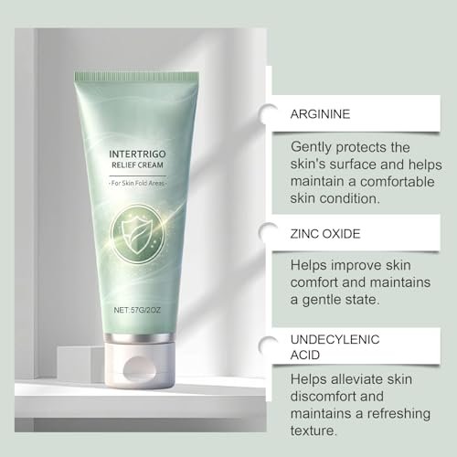 Intertrigo Relief Cream – Skin Fold Care & Chafing Support – Soothes Irritated Skin & Reduces Friction – Non-Greasy Daily Moisturizer for Belly Fold, 2 Fl Oz Avelisse