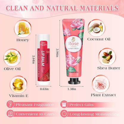 36 Sets Bulk Gifts for Women: Hand Cream & Lip Balm Set with Organza Bags – Bridal Wedding Favors, Baby Shower Favors, Teacher Appreciation Thank You Gifts, Mother's Day Gifts Avelisse