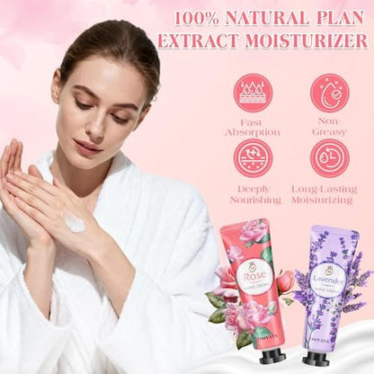 36 Sets Bulk Gifts for Women: Hand Cream & Lip Balm Set with Organza Bags – Bridal Wedding Favors, Baby Shower Favors, Teacher Appreciation Thank You Gifts, Mother's Day Gifts Avelisse