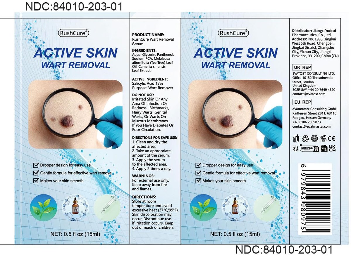 RushCure Skin Wart Remover with 17% Salicylic Acid - Fast Acting Mole Remover Serum for Plantar, Common & Flat Warts, Gentle Formula with Precision Dropper, Travel Size (0.5 Fl Oz) Avelisse