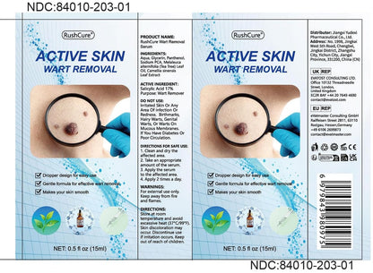 RushCure Skin Wart Remover with 17% Salicylic Acid - Fast Acting Mole Remover Serum for Plantar, Common & Flat Warts, Gentle Formula with Precision Dropper, Travel Size (0.5 Fl Oz) Avelisse