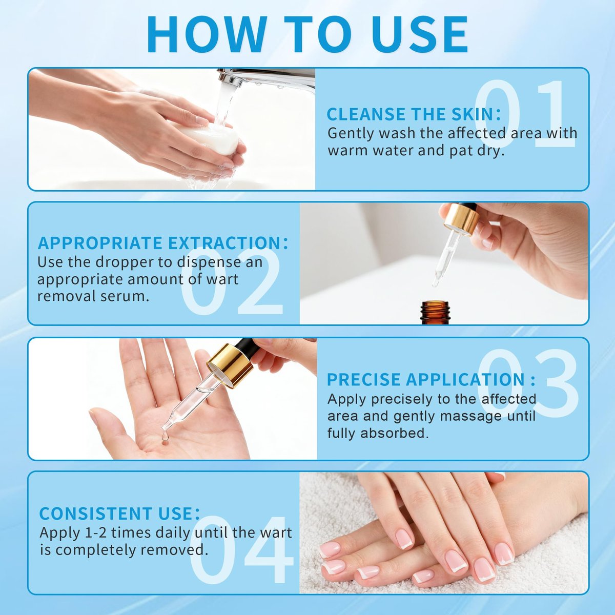 RushCure Skin Wart Remover with 17% Salicylic Acid - Fast Acting Mole Remover Serum for Plantar, Common & Flat Warts, Gentle Formula with Precision Dropper, Travel Size (0.5 Fl Oz) Avelisse