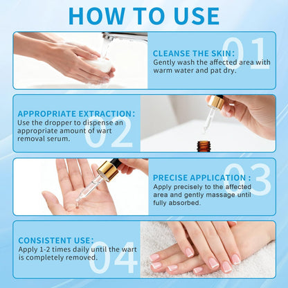 RushCure Skin Wart Remover with 17% Salicylic Acid - Fast Acting Mole Remover Serum for Plantar, Common & Flat Warts, Gentle Formula with Precision Dropper, Travel Size (0.5 Fl Oz) Avelisse
