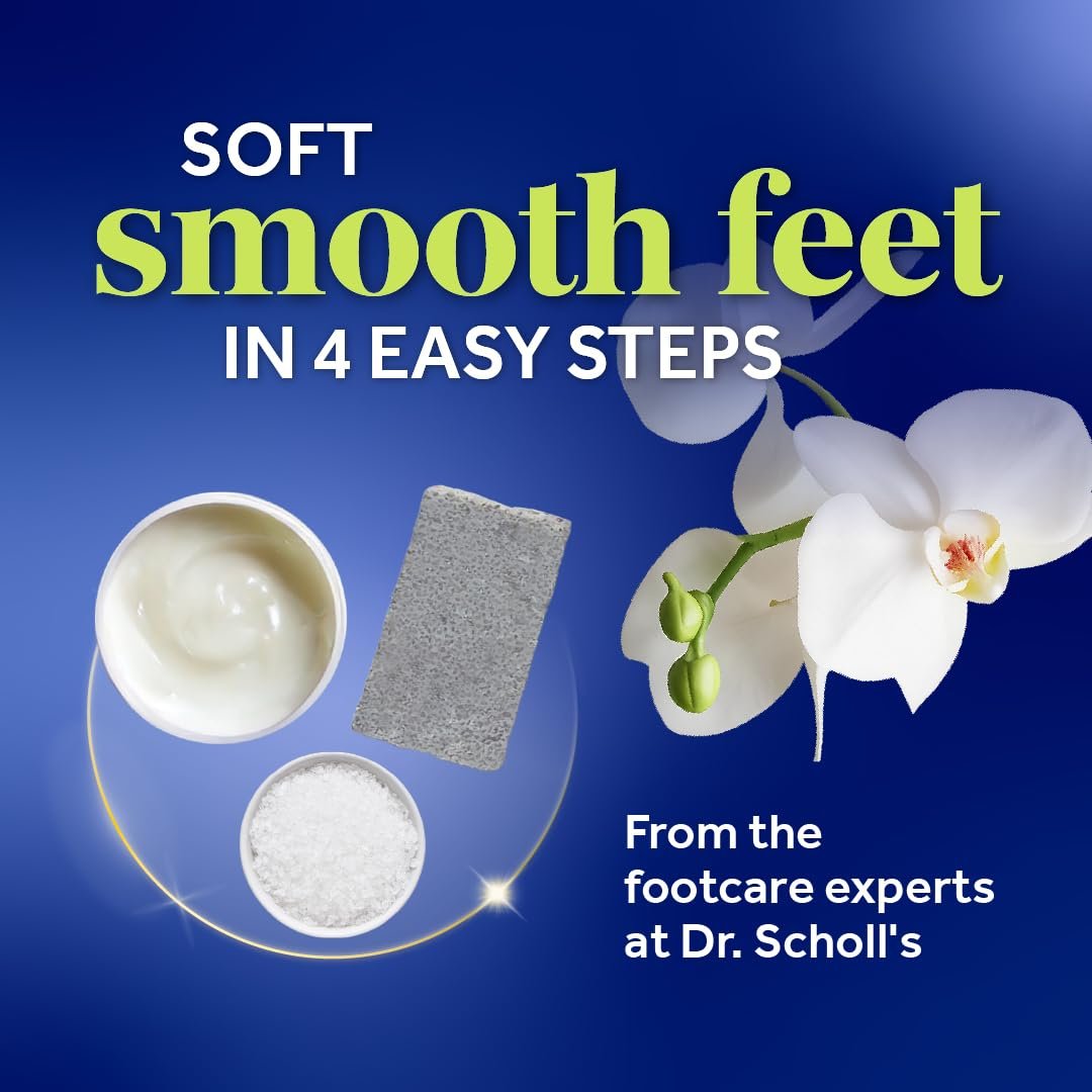 Dr. Scholl’s Pedi Perfect 4-in-1 Pedicure Kit – At-Home Spa Pedicure with Foot Soak, Exfoliating Mask, Moisturizing Cream & Pumice Stone Callus Remover for Soft, Smooth Feet Avelisse