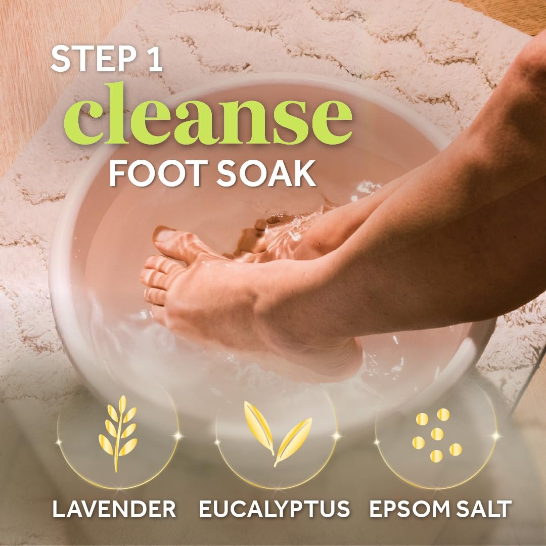 Dr. Scholl’s Pedi Perfect 4-in-1 Pedicure Kit – At-Home Spa Pedicure with Foot Soak, Exfoliating Mask, Moisturizing Cream & Pumice Stone Callus Remover for Soft, Smooth Feet Avelisse