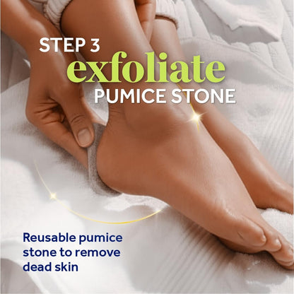 Dr. Scholl’s Pedi Perfect 4-in-1 Pedicure Kit – At-Home Spa Pedicure with Foot Soak, Exfoliating Mask, Moisturizing Cream & Pumice Stone Callus Remover for Soft, Smooth Feet Avelisse