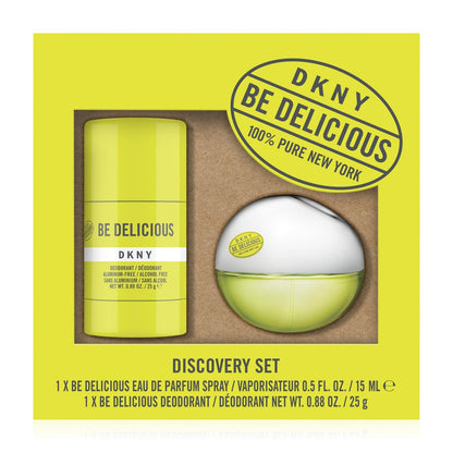 DKNY Be Delicious Discovery Set for Women - Eau de Parfum Mini Spray 0.5 Fl. Oz. & Aluminum Free Deodorant Stick 0.88 Oz. Avelisse