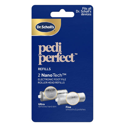 Dr. Scholl’s NanoTech Roller Replacement Heads for Pedi Perfect Pro Electronic Foot File - Mixed Pack, 1x Ultra Coarse & 1x Fine Coarse Avelisse