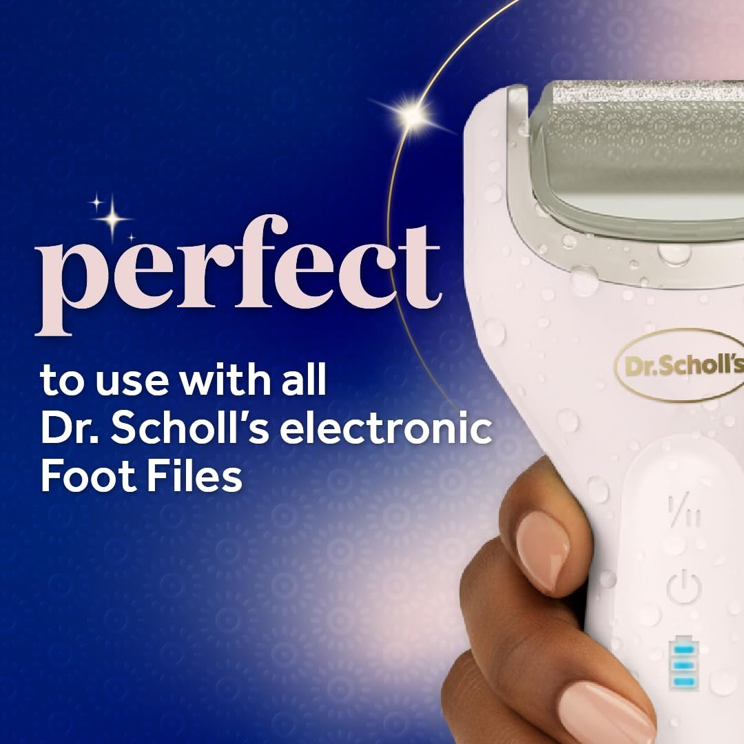 Dr. Scholl’s NanoTech Roller Replacement Heads for Pedi Perfect Pro Electronic Foot File - Mixed Pack, 1x Ultra Coarse & 1x Fine Coarse Avelisse