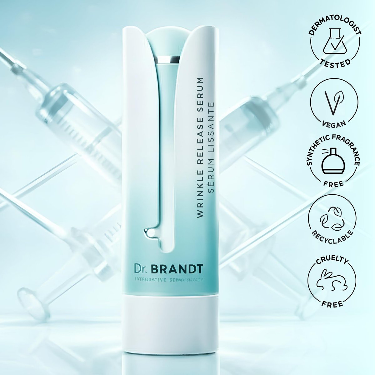 Dr. Brandt Needles No More Wrinkle Release Serum - Targets Expression Lines & Wrinkles, Immediate Smoothing, Supports Collagen - 1 fl oz Avelisse