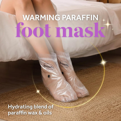 Dr. Scholl's Pedi Perfect Warming Paraffin Spa-Inspired Foot Mask - Hydrating Blend of Paraffin Wax, Coconut, Argan & Jojoba Oil, Restores & Moisturizes Dry, Cracked Feet at Home, Reusable up to 4x Avelisse