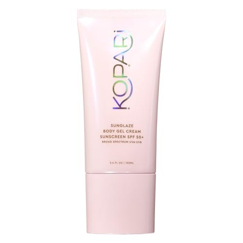 Kopari Sunglaze Body Gel Cream Sunscreen SPF 50+ | Broad-Spectrum Body Sunscreen with Hyaluronic Acid & Coconut Oil | Lightweight, Non-Greasy, Glowing Finish Avelisse