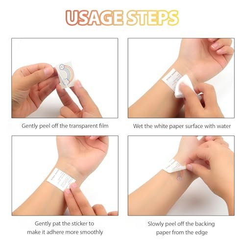 120-Piece Waterproof Temporary Tattoos for Kids – Baseball & Ice Cream Drip Designs, Smudge-Resistant Party Favors for Ages 6-7 Avelisse