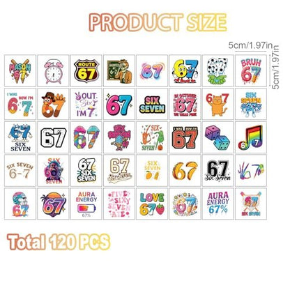 120-Piece Waterproof Temporary Tattoos for Kids – Baseball & Ice Cream Drip Designs, Smudge-Resistant Party Favors for Ages 6-7 Avelisse