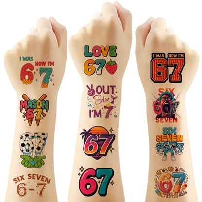 120-Piece Waterproof Temporary Tattoos for Kids – Baseball & Ice Cream Drip Designs, Smudge-Resistant Party Favors for Ages 6-7 Avelisse