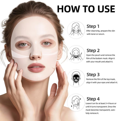Collagen Face Mask 5 Pack - Korean Hydrating Sheet Mask for Glowing Glass Skin, Anti-Aging Firming & Deep Moisturizing Facial Mask, Bio Collagen Jelly Mask