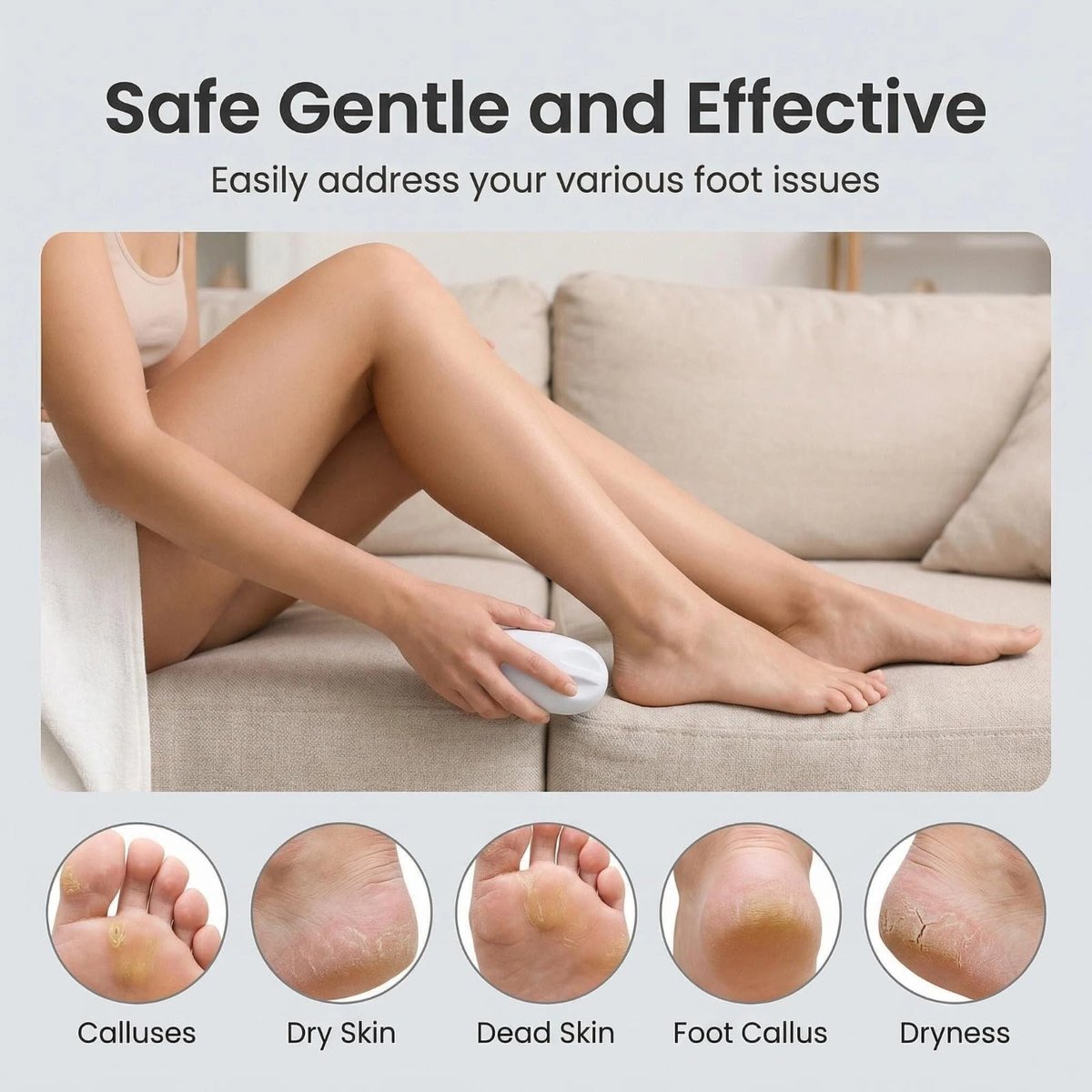 Foot Dead Skin Remover - Heel Callus Care Shaver for Removing Dead Skin, Hard Skin & Calluses Avelisse