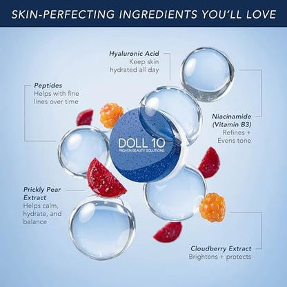 Doll 10 WaterBlur Hydrating Setting Powder - Talc Free Blurring Finishing Powder for Under Eye & Face, Soft Focus Finish for Mature & Sensitive Skin, 10g / 0.35 oz Avelisse