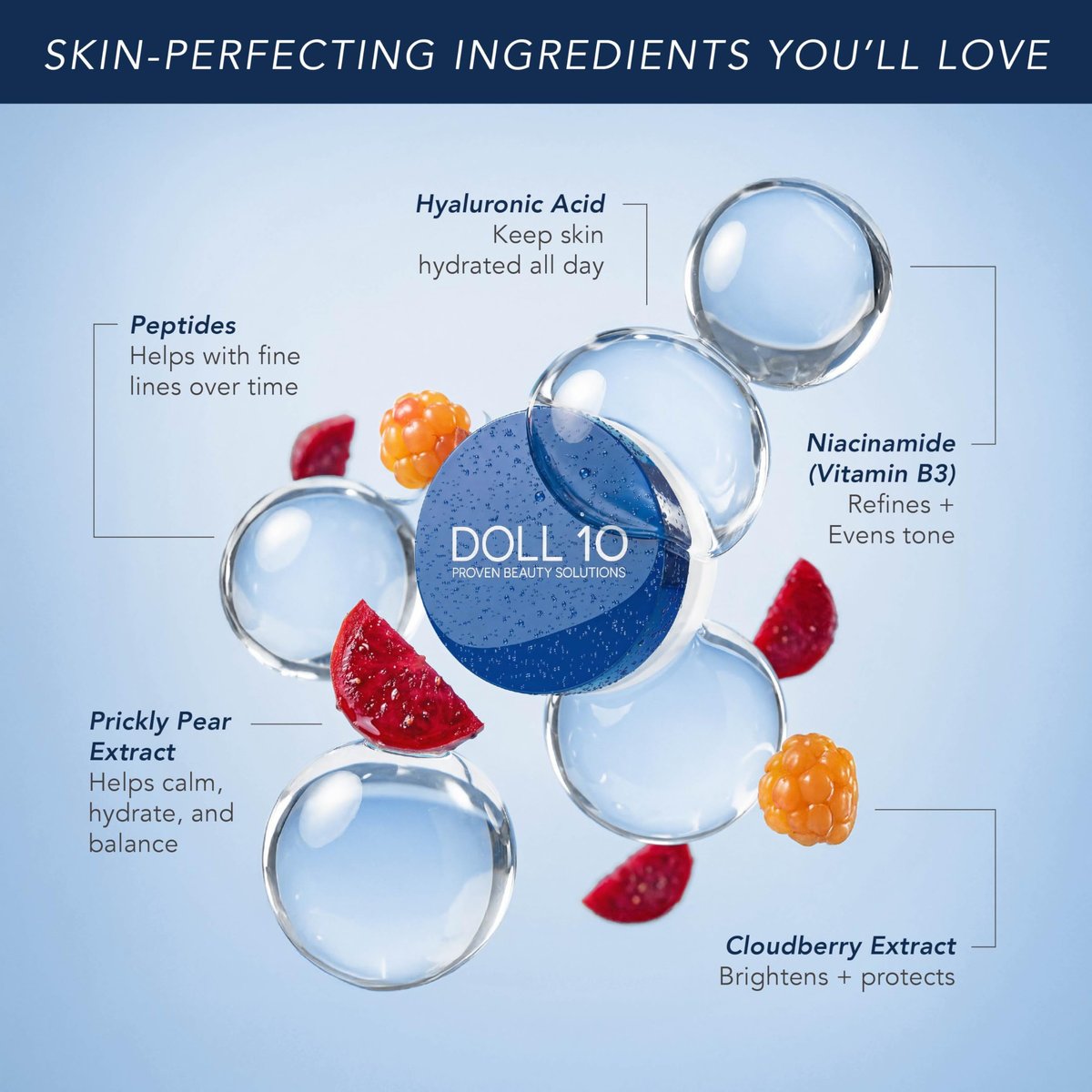 Doll 10 WaterBlur Hydrating Setting Powder - Talc Free Blurring Finishing Powder for Under Eye & Face, Soft Focus Finish for Mature & Sensitive Skin, 10g / 0.35 oz Avelisse