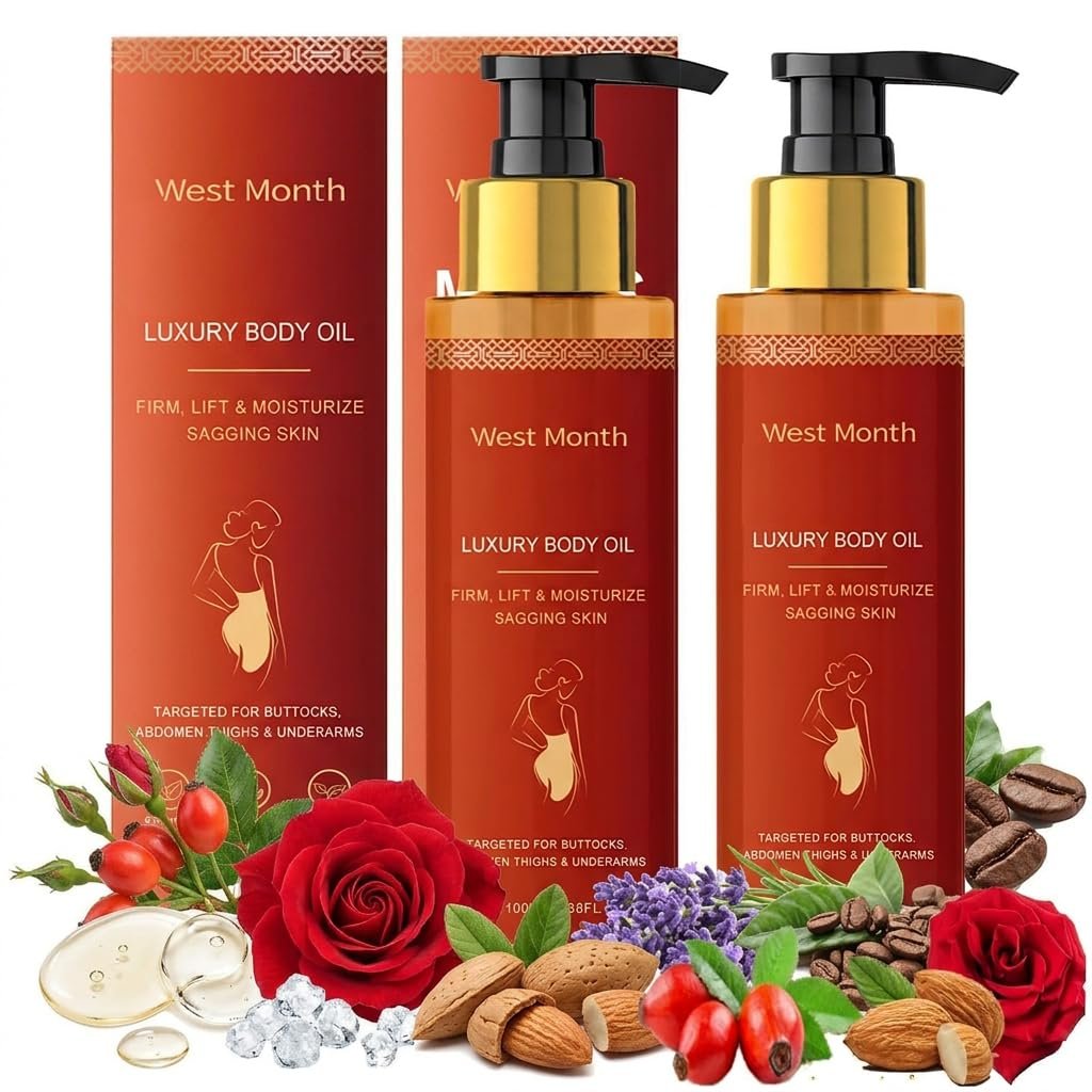 CJL CANKIRA Firming Body Oil for Women – Hydrating After Shower Moisturizer for Dry & Crepey-Looking Skin, Fast-Absorbing, 2 Pack Avelisse