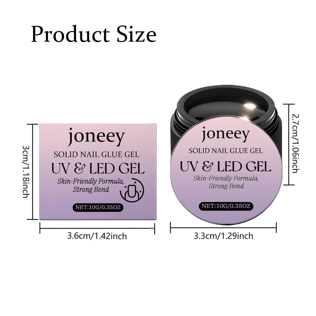 Solid Nail Glue Gel for Press on Nails – 10g Long-Lasting Strong Adhesion, UV Light Cured Avelisse