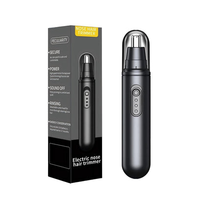 Lysandra Nose Hair Trimmer for Men: Painless Ear Hair Trimmer with 5 Month Battery Life – Electric Nose Hair Remover with Easy Clean Detachable Head, Black