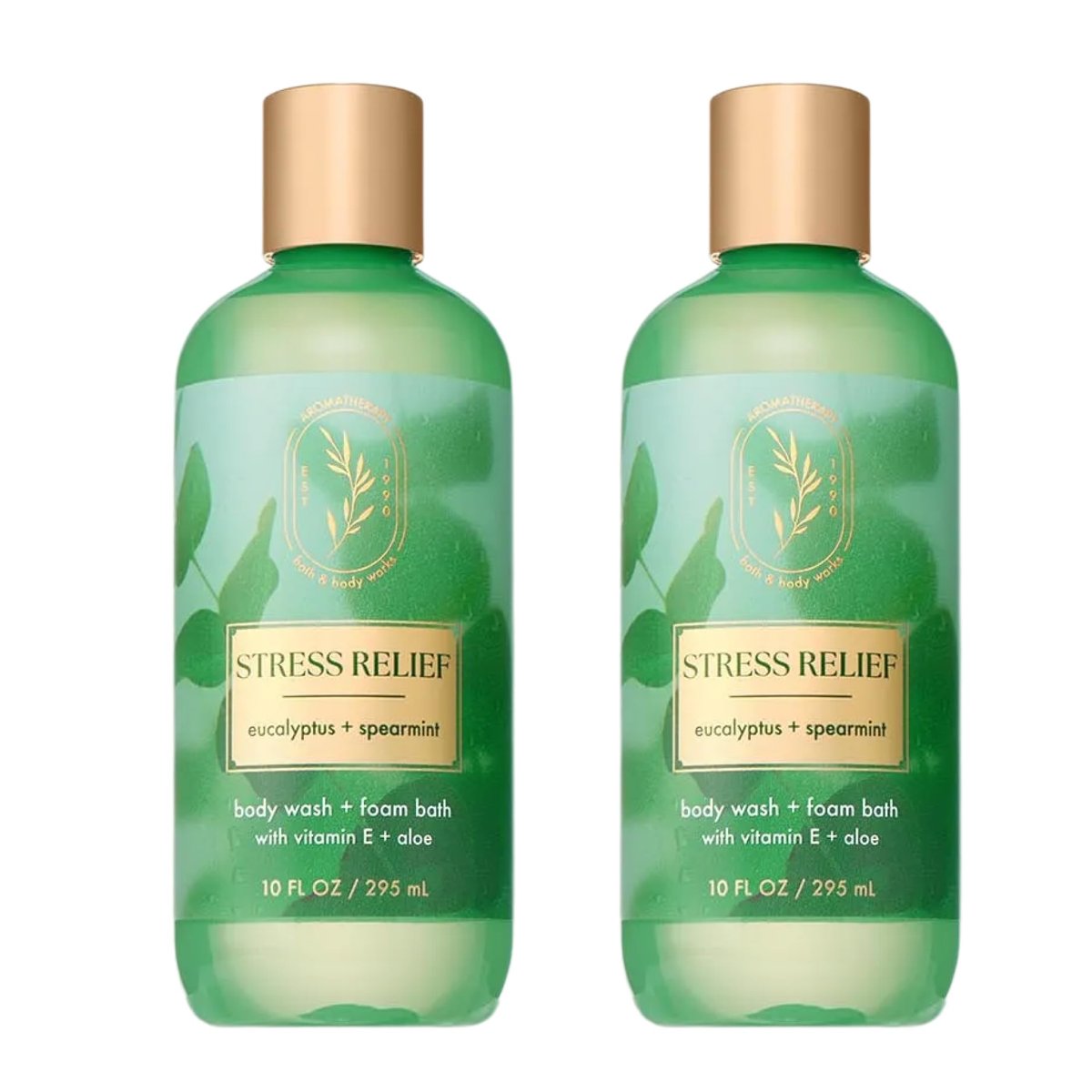 Bath & Body Works Eucalyptus Spearmint Body Wash & Foam Bath 2-Pack – Aromatherapy Cleanser with Vitamin E & Aloe, 10 fl oz Each Avelisse