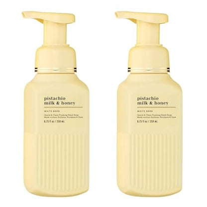 Bath & Body Works Gentle & Clean Foaming Hand Soap, Pistachio Milk & Honey Scent, 8.75 fl oz (2 Pack) - Non-Drying, Sulfate & Paraben Free
