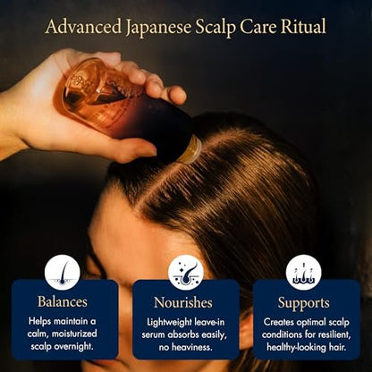 YOLU Scalp Serum with Rosemary Extract - Japanese Overnight Scalp Treatment for Dry, Oily, Itchy & Sensitive Skin - Leave-In Scalp Care - Fragrance of Neroli & Jasmine - 4.0 fl oz Avelisse