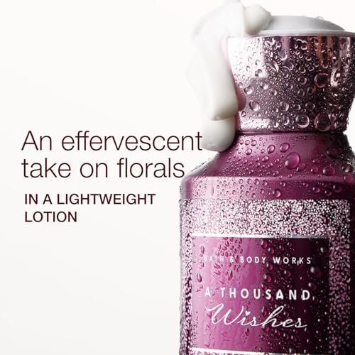 Bath & Body Works A Thousand Wishes Body Lotion - Lightweight Daily Moisturizer with Shea Butter & Coconut Oil, Sparkling Prosecco & Peony Scent, 8 fl oz Avelisse