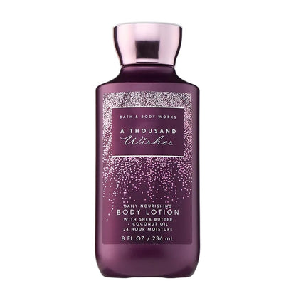 Bath & Body Works A Thousand Wishes Body Lotion - Lightweight Daily Moisturizer with Shea Butter & Coconut Oil, Sparkling Prosecco & Peony Scent, 8 fl oz Avelisse