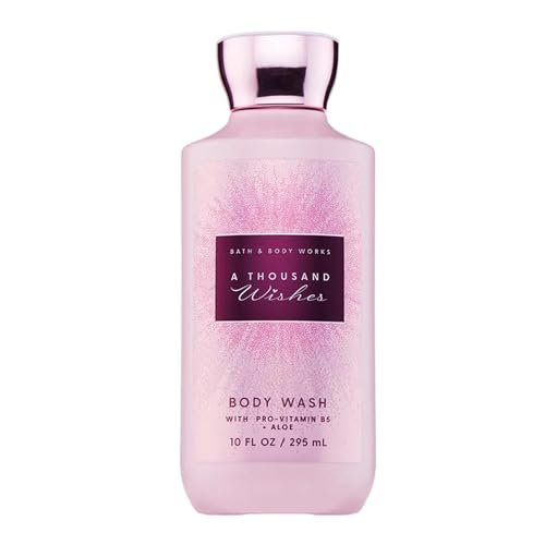 Bath & Body Works A Thousand Wishes Body Wash - Nourishing Cleanser with Pro-Vitamin B5 & Aloe, Prosecco & Peony Scent, 10 fl oz Avelisse