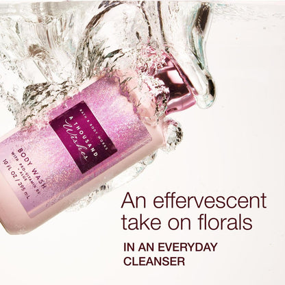 Bath & Body Works A Thousand Wishes Body Wash - Nourishing Cleanser with Pro-Vitamin B5 & Aloe, Prosecco & Peony Scent, 10 fl oz Avelisse