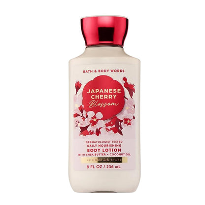 Bath & Body Works Japanese Cherry Blossom Body Lotion – Lightweight Daily Moisturizer with Shea Butter & Coconut Oil, Iconic Floral Scent, 8 fl oz