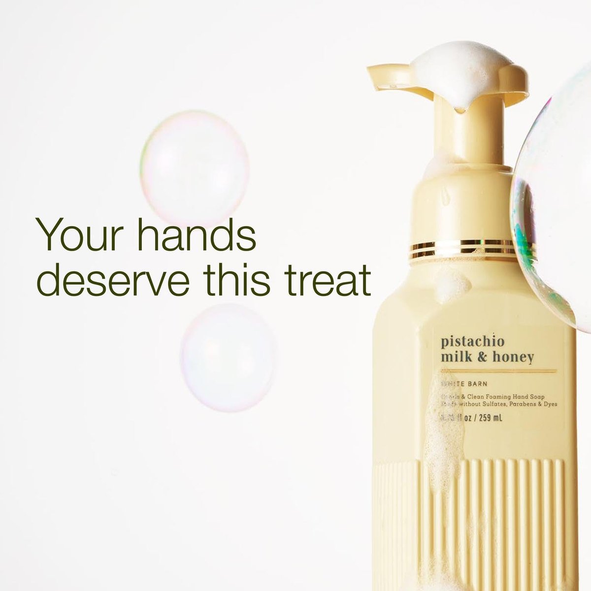 Bath & Body Works Gentle & Clean Foaming Hand Soap, Pistachio Milk & Honey Scent, 8.75 fl oz - Non-Drying, Sulfate & Paraben Free - görsel 3