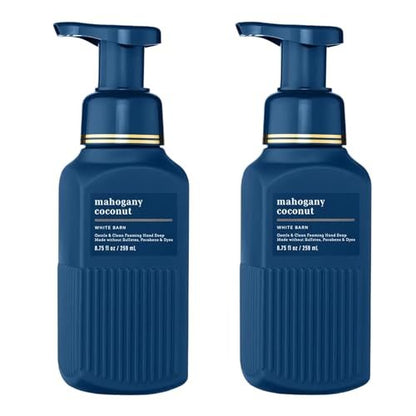 Bath & Body Works Gentle & Clean Foaming Hand Soap, Mahogany Coconut Scent, Non-Drying, Sulfate & Paraben Free, 8.75 fl oz (2 Pack)