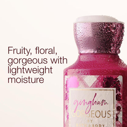 Bath & Body Works Gingham Gorgeous Body Lotion - Lightweight Daily Moisturizer with Shea Butter & Coconut Oil, Pink Strawberries, Peony Blooms, and Peach Nectar Scent, 8 fl oz Avelisse