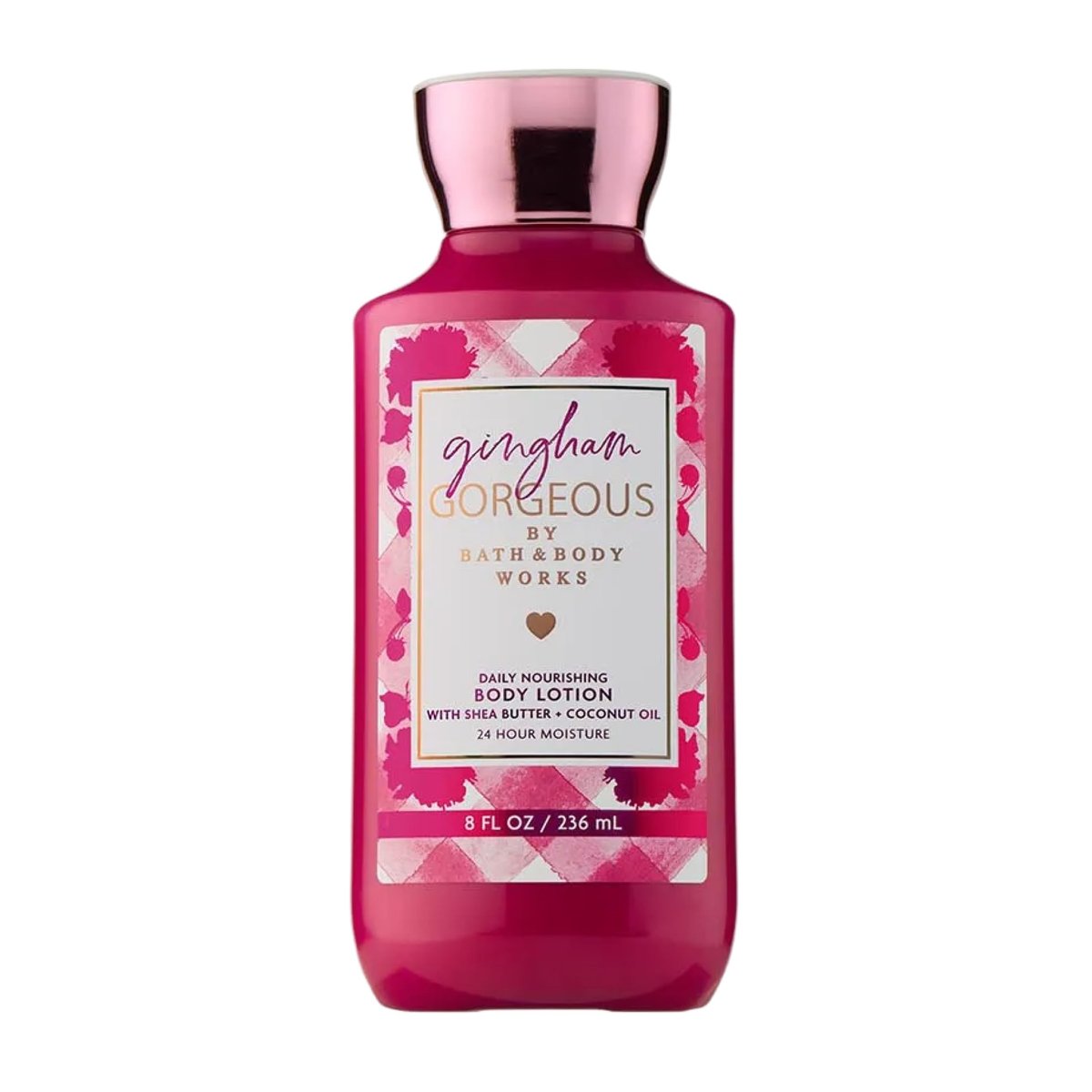 Bath & Body Works Gingham Gorgeous Body Lotion - Lightweight Daily Moisturizer with Shea Butter & Coconut Oil, Pink Strawberries, Peony Blooms, and Peach Nectar Scent, 8 fl oz Avelisse