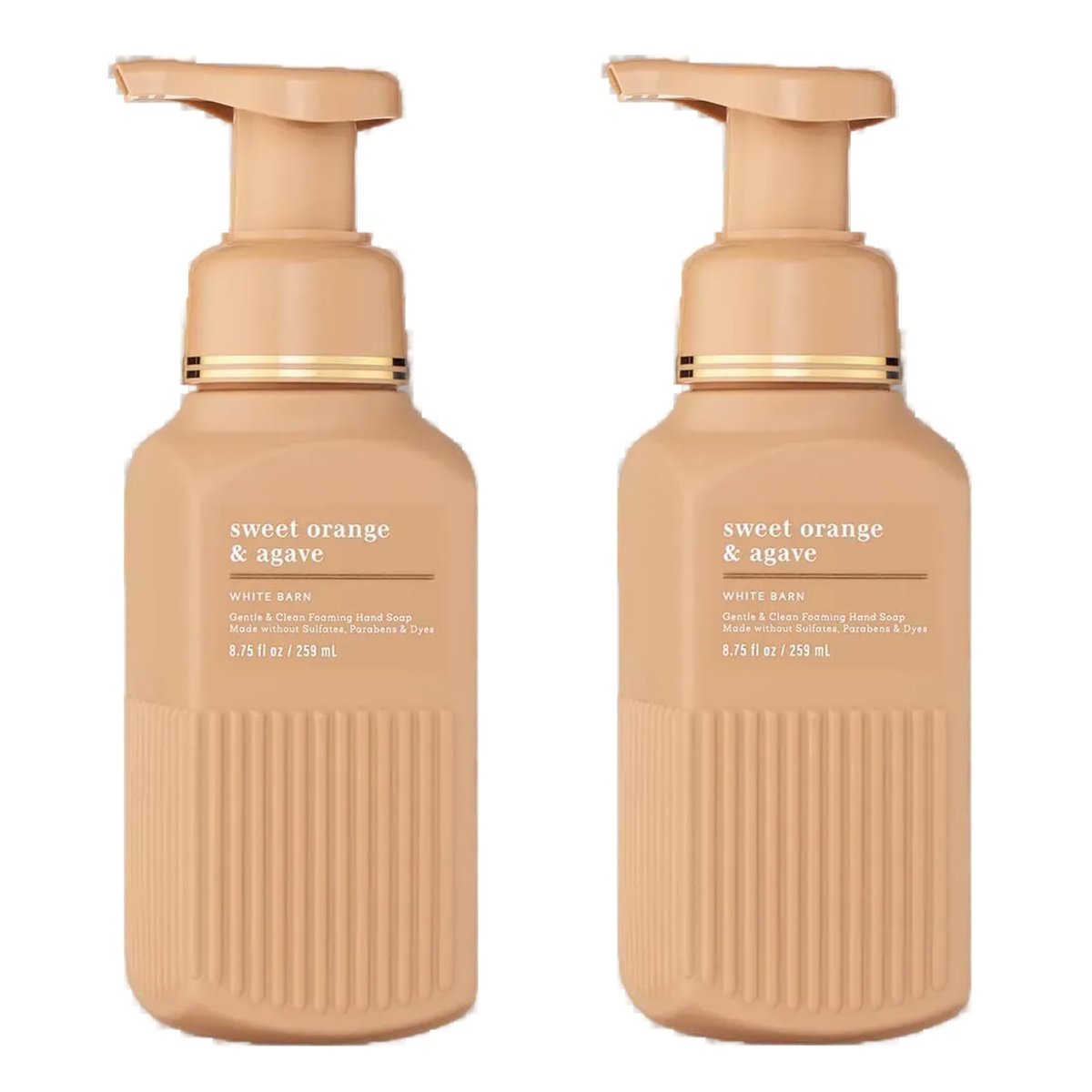 Bath & Body Works Gentle & Clean Foaming Hand Soap, Sweet Orange & Agave Citrus Scent, Non-Drying, Sulfate-Free & Paraben-Free, 8.75 fl oz (2-Pack) - görsel 1