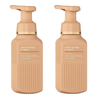Bath & Body Works Gentle & Clean Foaming Hand Soap, Sweet Orange & Agave Citrus Scent, Non-Drying, Sulfate-Free & Paraben-Free, 8.75 fl oz (2-Pack)